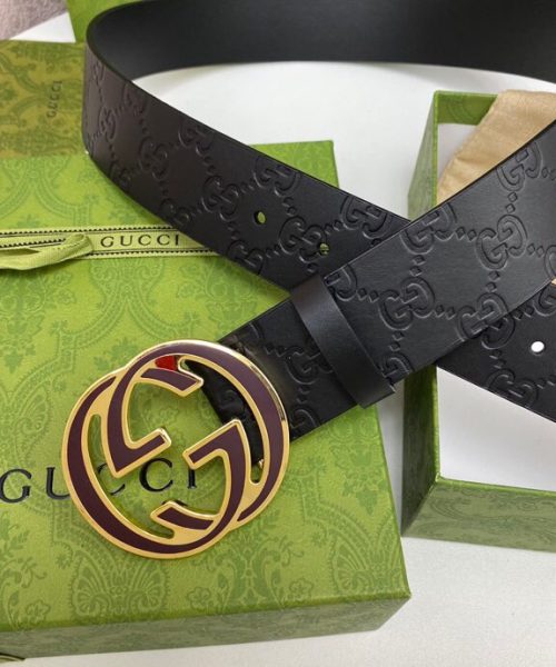 1:1 Replica Gucci Signature Belt Black For Women, Women Belt