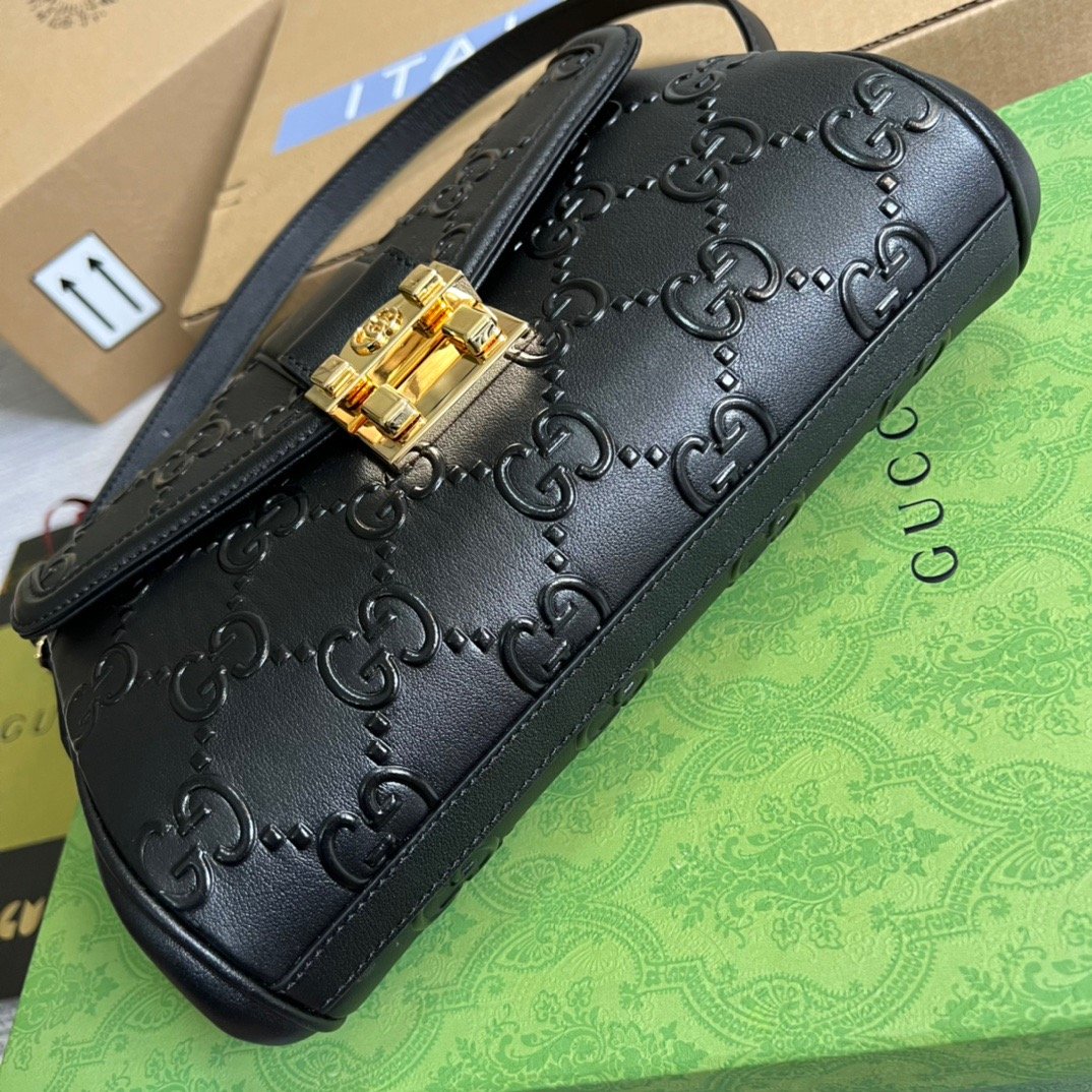 1:1 Replica Gucci Small GG Top Handle Bag Black For Women, Women's Bags 17.7in/19cm GG 675791 UD9AG 1000 - Image 7
