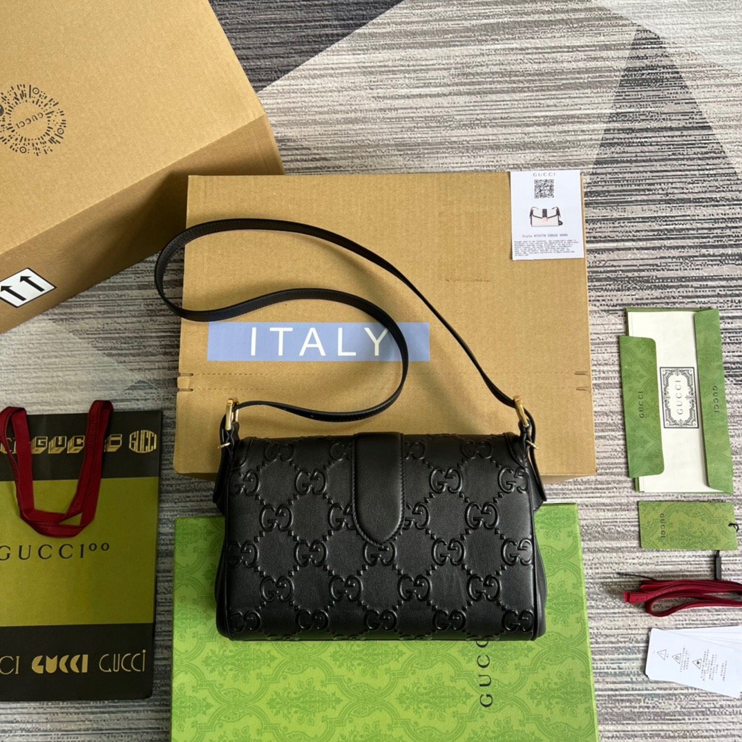 1:1 Replica Gucci Small GG Top Handle Bag Black For Women, Women's Bags 17.7in/19cm GG 675791 UD9AG 1000 - Image 5