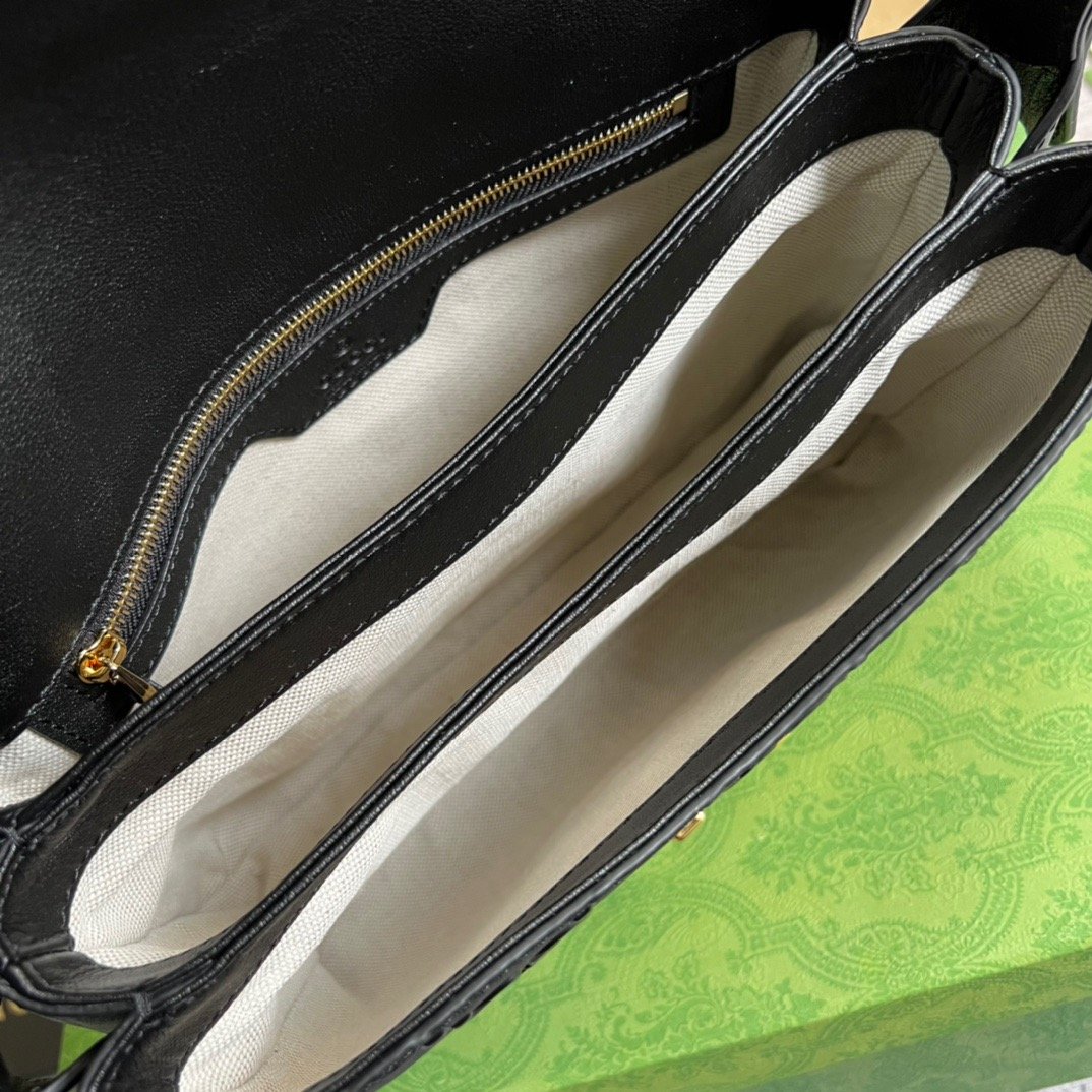 1:1 Replica Gucci Small GG Top Handle Bag Black For Women, Women's Bags 17.7in/19cm GG 675791 UD9AG 1000 - Image 8