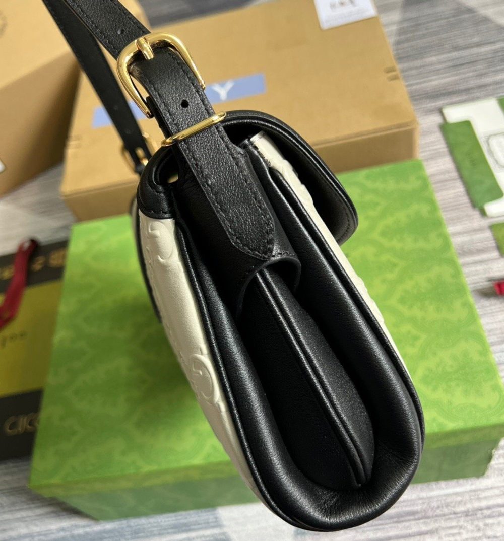 1:1 Replica Gucci Small GG Top Handle Bag White For Women, Women's Bags 17.7in/19cm GG ‎675791 UD9AX 9099