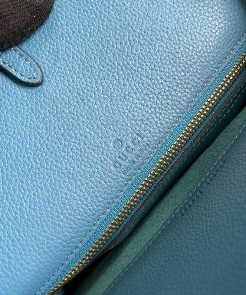 1:1 Replica Gucci Small tote With Gucci Logo Blue For Women 12.4in/31.5cm GG 674822 0E8IG 4432