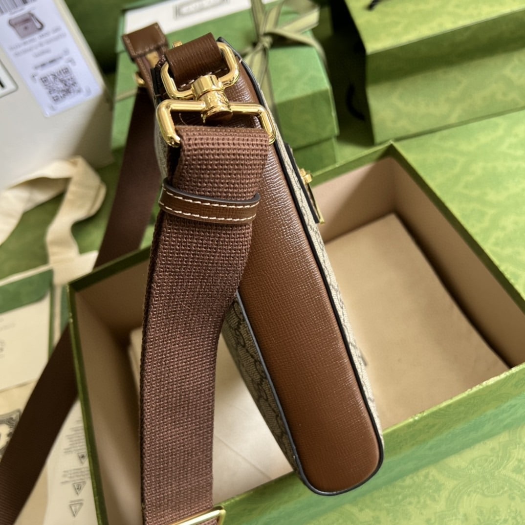 1:1 Replica Gucci Supreme Messenger Bag Beige And Ebony GG Supreme Canvas For Women 9.3in/23.5cm GG 681021 92THG 8563 - Image 7