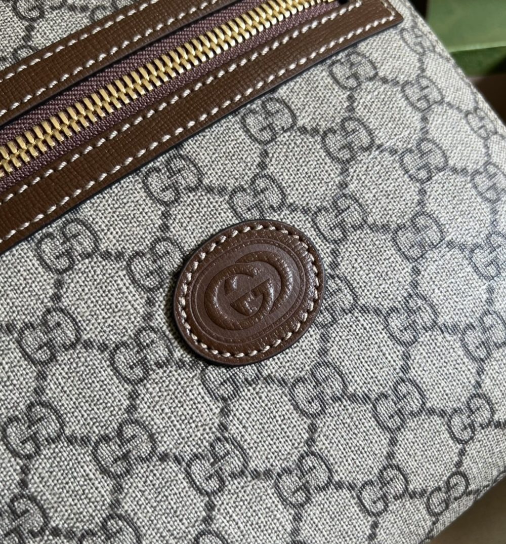 1:1 Replica Gucci Supreme Messenger Bag Beige And Ebony GG Supreme Canvas For Women 9.3in/23.5cm GG 681021 92THG 8563