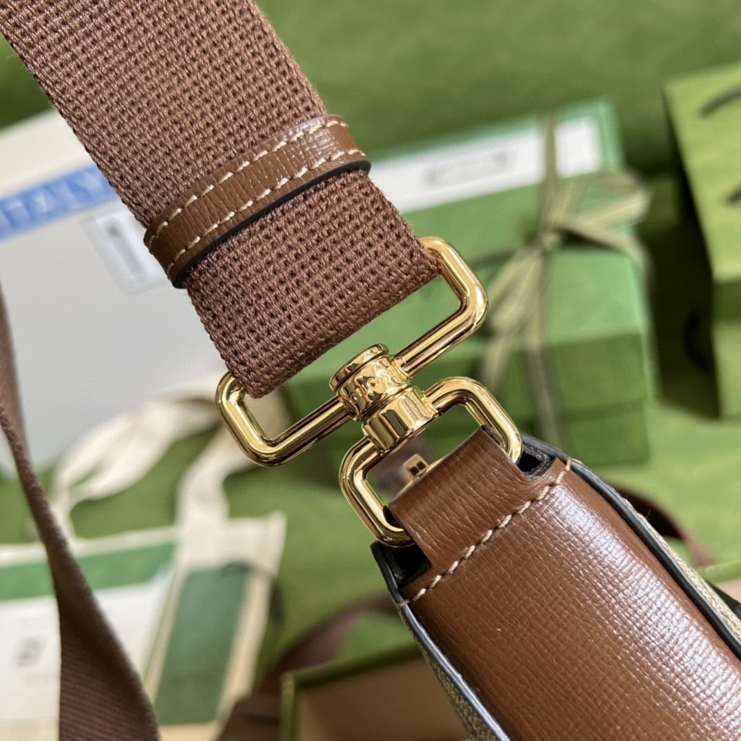 1:1 Replica Gucci Supreme Messenger Bag Beige And Ebony GG Supreme Canvas For Women 9.3in/23.5cm GG 681021 92THG 8563 - Image 6