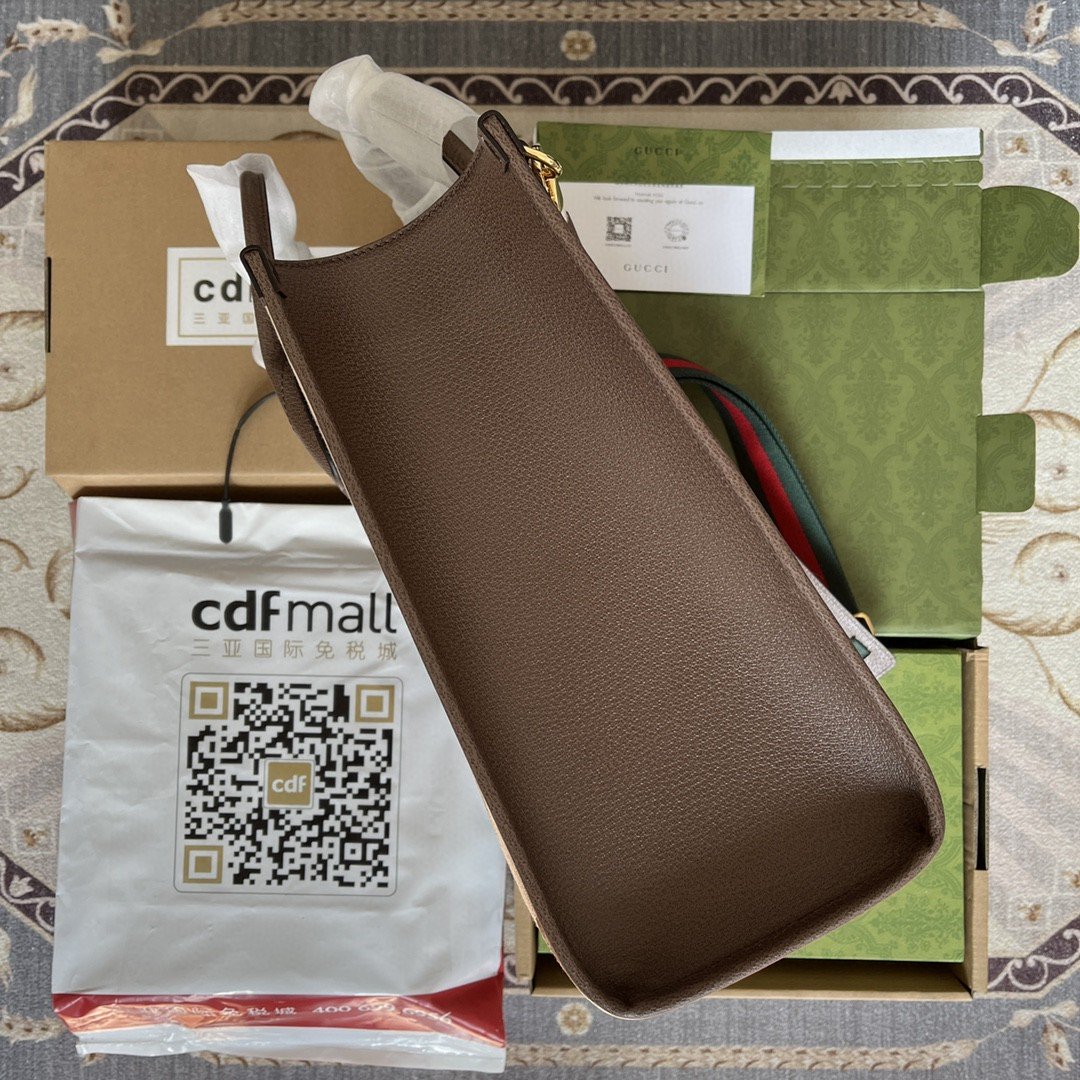 1:1 Replica Gucci Tote Bag With Jumbo Camel And Ebony Jumbo GG Canvas For Women 14.6in/37cm 678839 UKMDG 2570 - Image 7