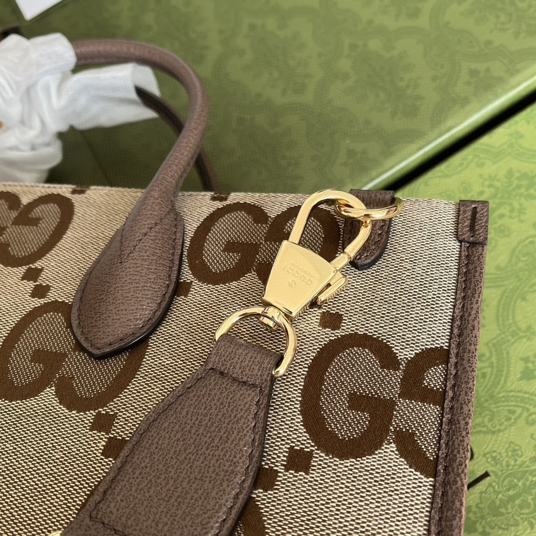 1:1 Replica Gucci Tote Bag With Jumbo Camel And Ebony Jumbo GG Canvas For Women 14.6in/37cm 678839 UKMDG 2570 - Image 4