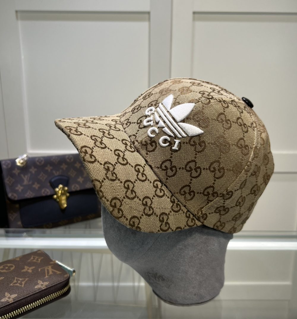 Gucci x Adidas Baseball Hat Beige GG Hat