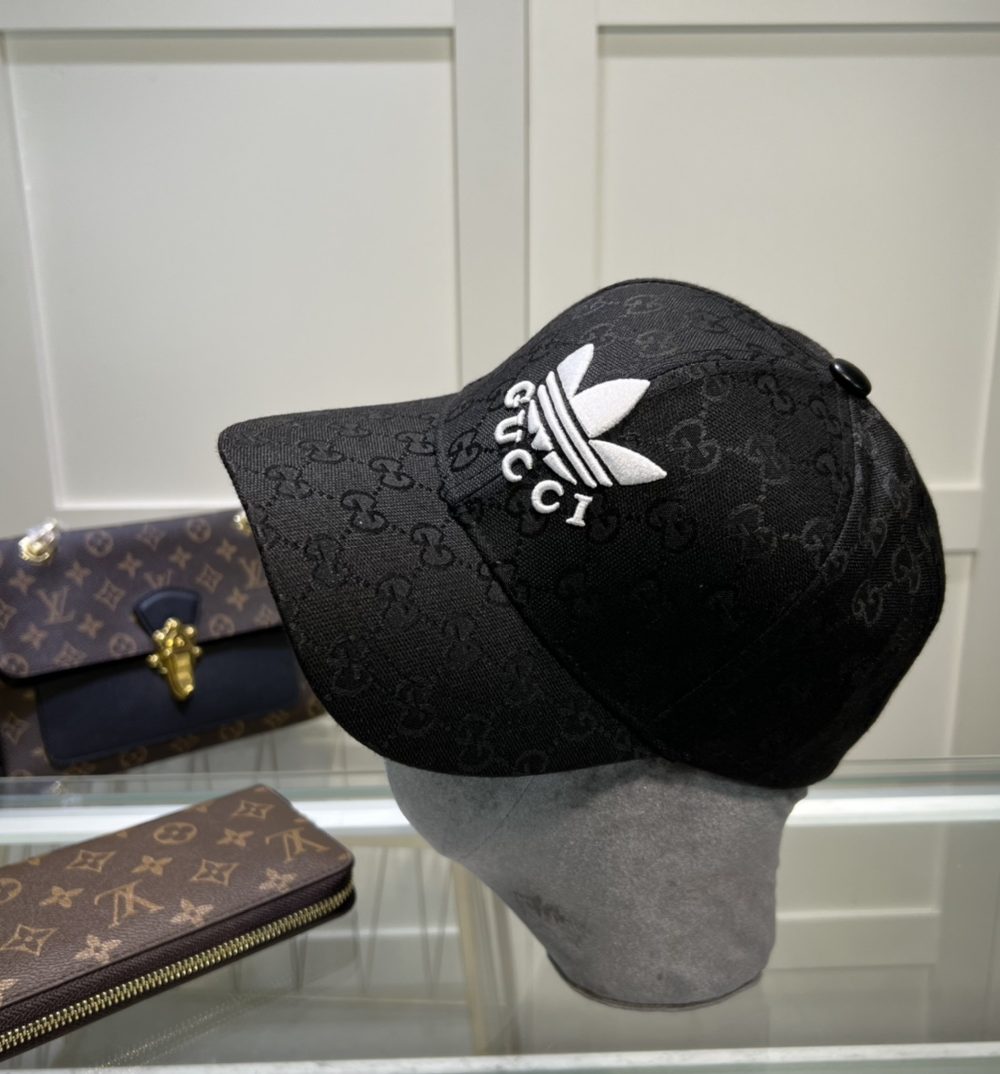 Gucci x Adidas Baseball Hat Black GG Hat