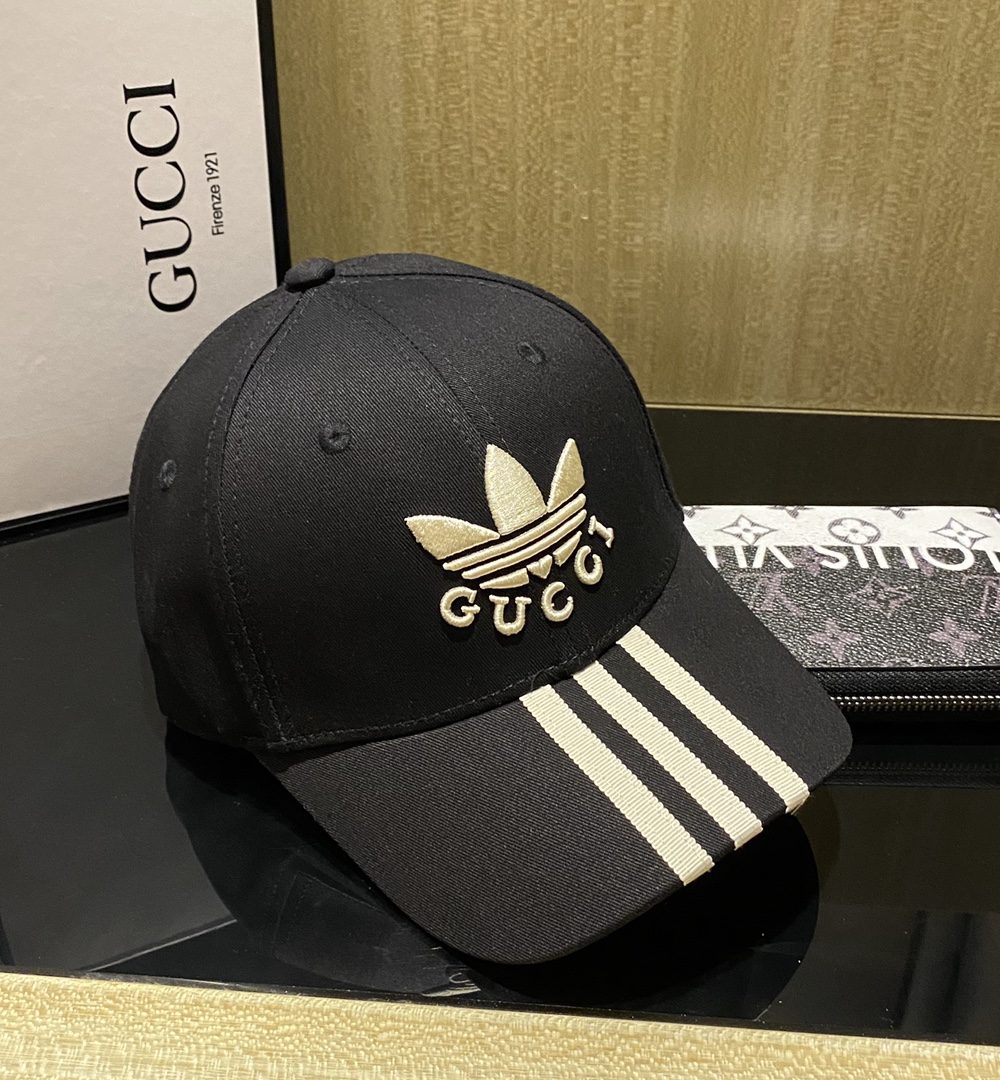 Gucci x Adidas Baseball Hat Black GG Hat