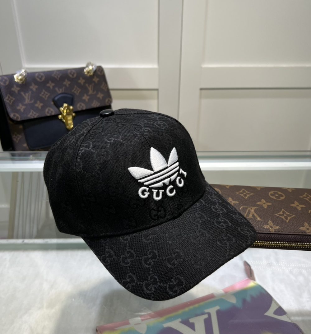Gucci x Adidas Baseball Hat Black GG Hat