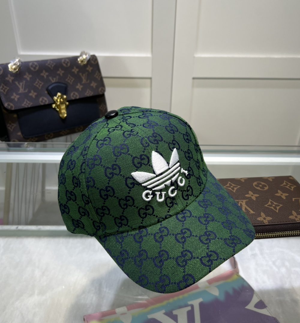 Gucci x Adidas Baseball Hat Green GG Hat