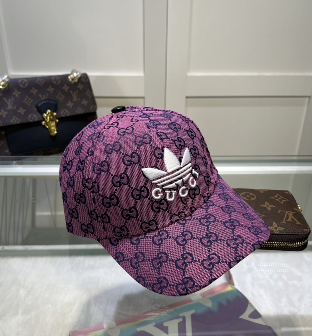 Gucci x Adidas Baseball Hat Grey GG Hat