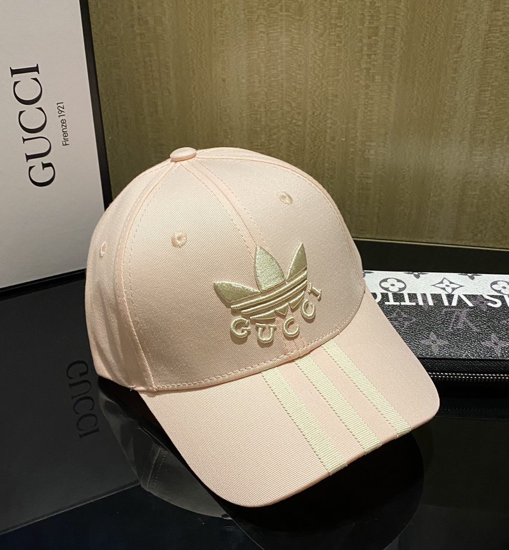 Gucci x Adidas Baseball Hat Pink GG Hat