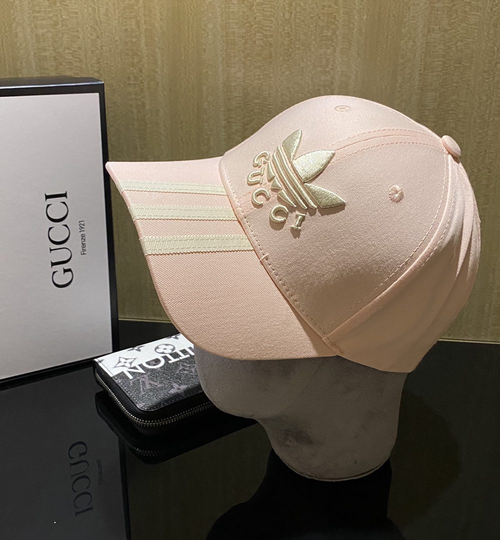 Gucci x Adidas Baseball Hat Pink GG Hat