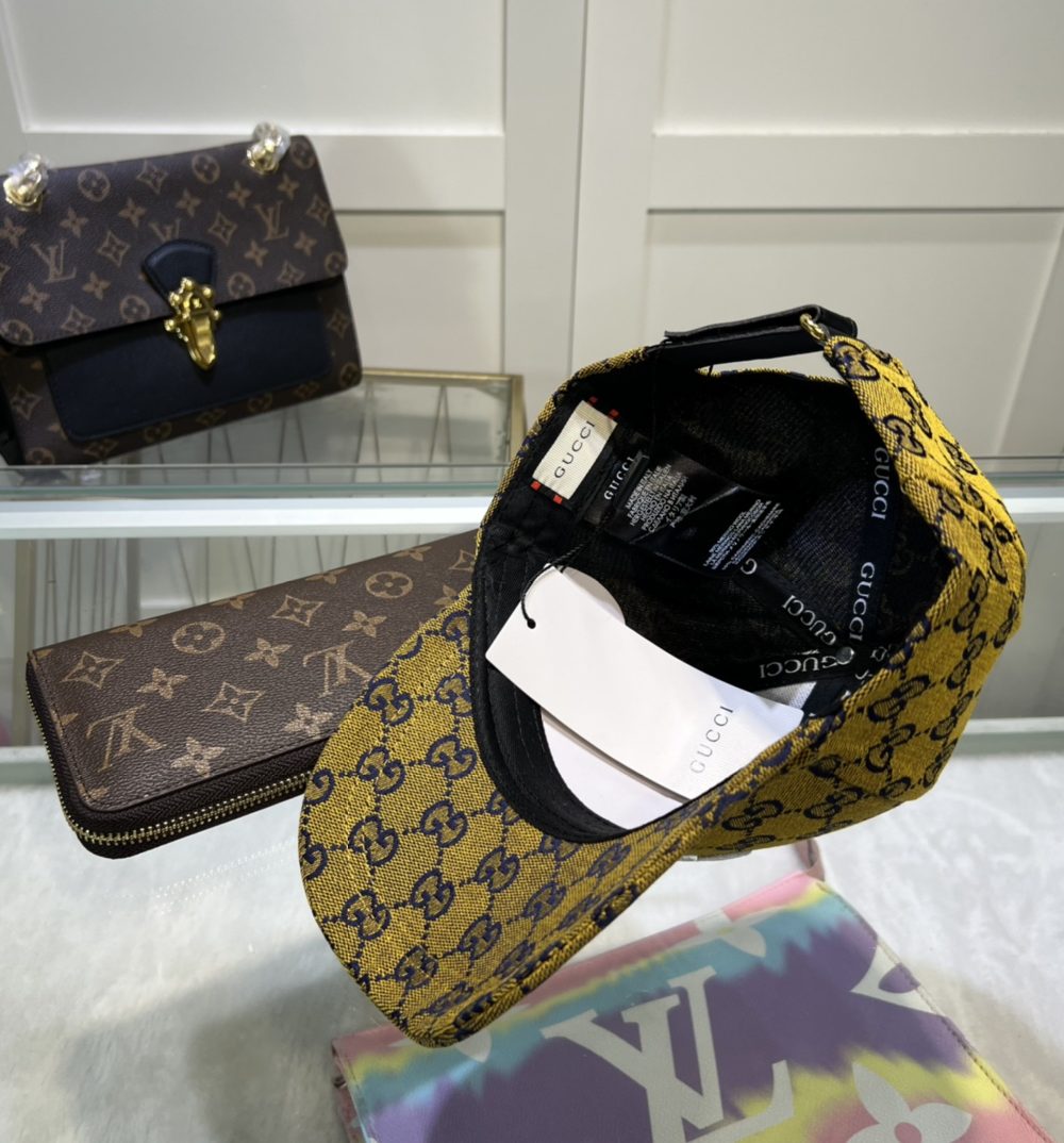 Gucci x Adidas Baseball Hat Yellow GG Hat