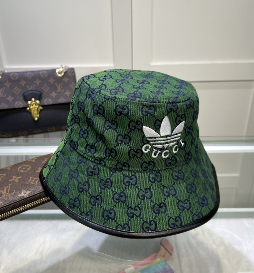 Gucci x Adidas Bucket Hat Green GG Hat