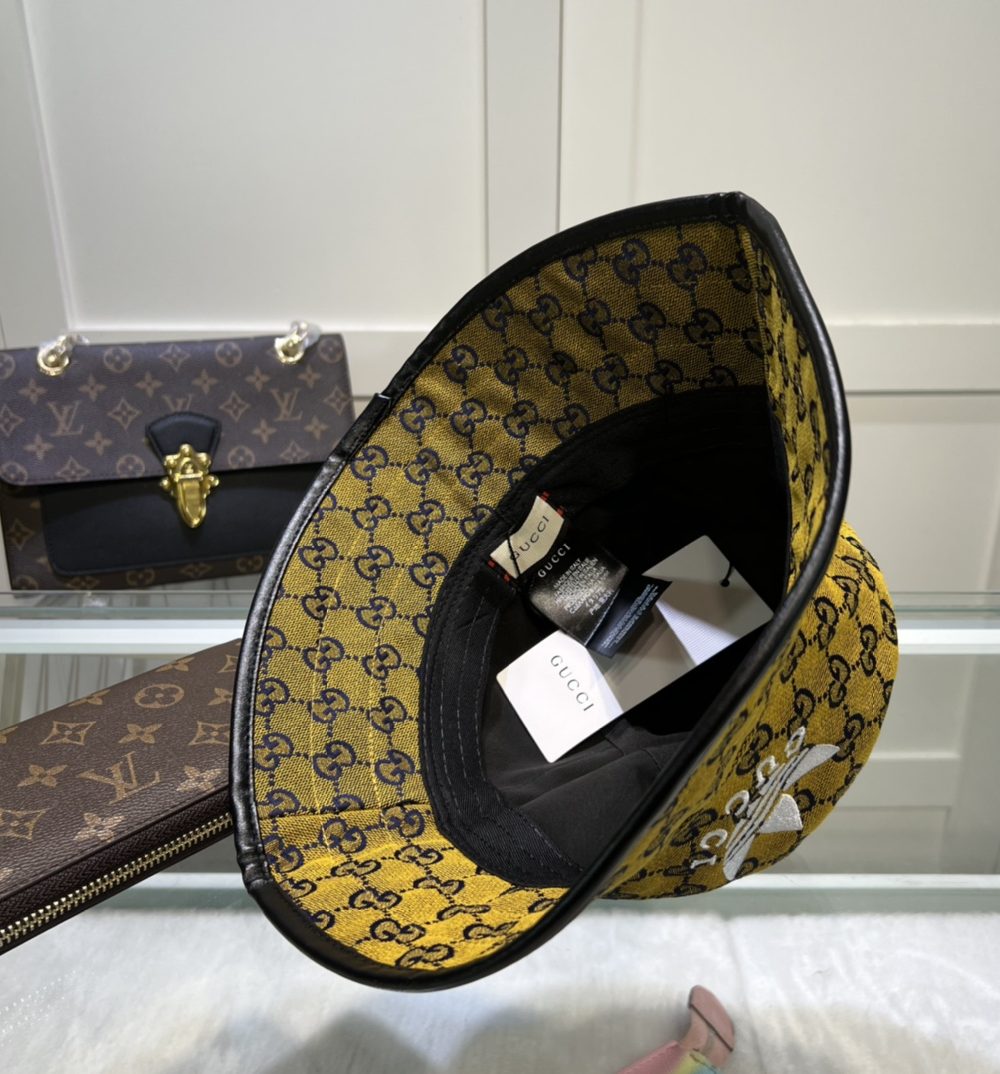 Gucci x Adidas Bucket Hat Yellow GG Hat