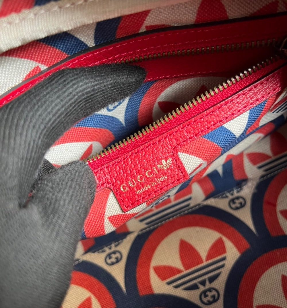 1:1 Replica Gucci x Adidas Mini Duffle Bag Red For Women, Women's Bags 12.4in/32cm GG 702397 U3ZCT 6563