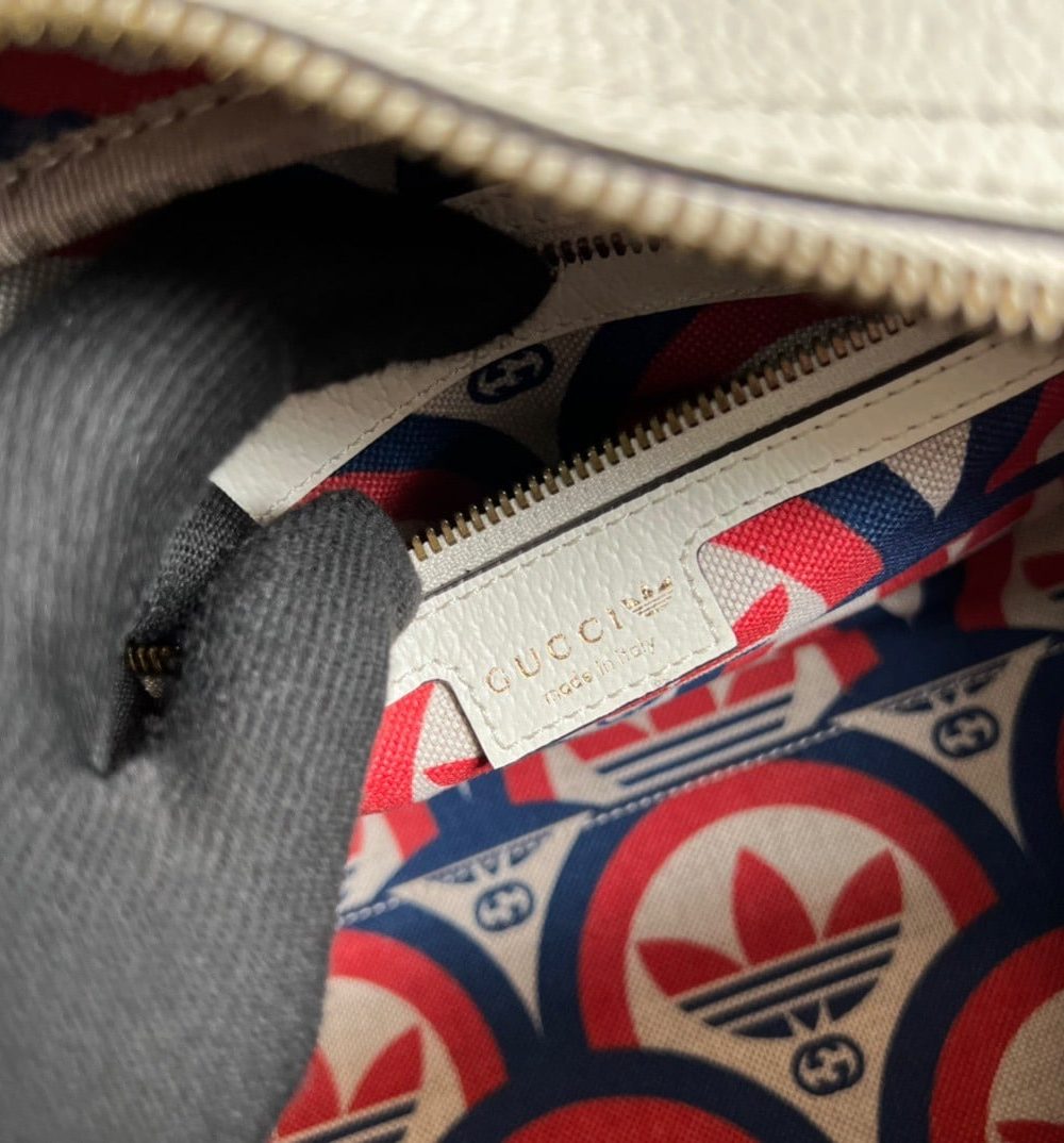 1:1 Replica Gucci x Adidas Mini Duffle Bag White For Women, Women's Bags 12.4in/32cm GG 702397 U3ZCT 8727