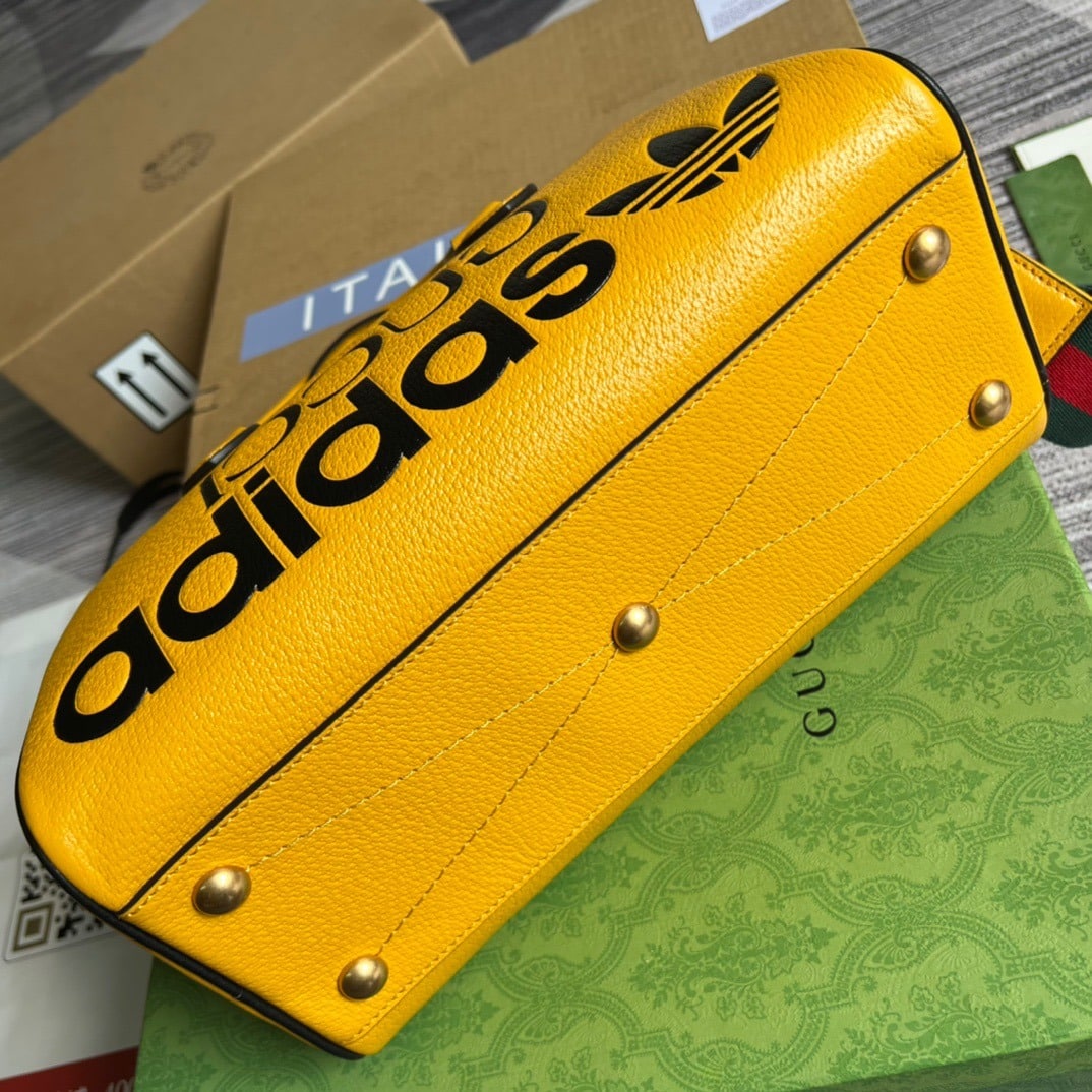 1:1 Replica Gucci x Adidas Mini Duffle Bag Yellow For Women, Women's Bags 12.4in/32cm GG - Image 7