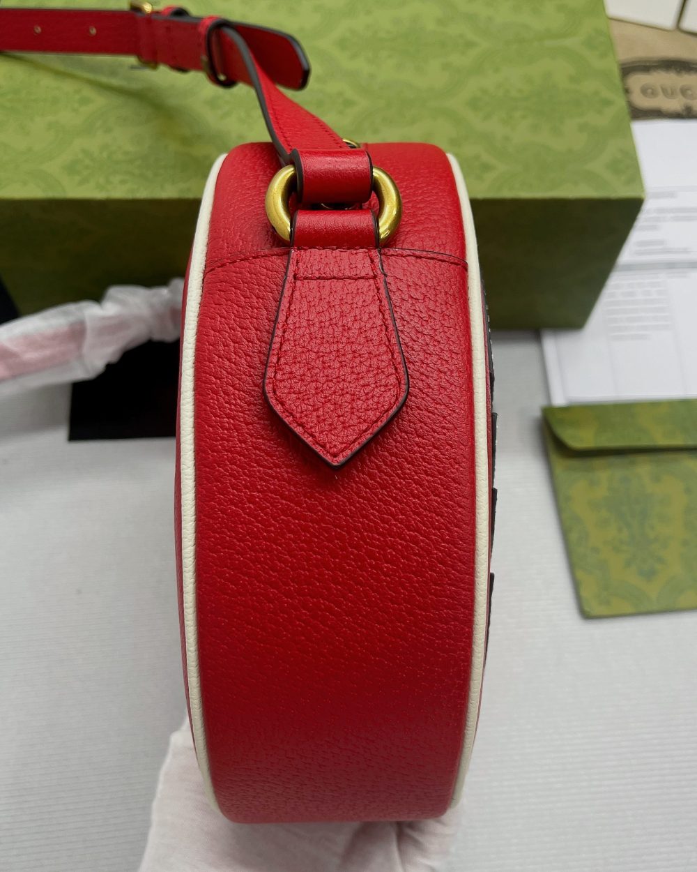 1:1 Replica Gucci x Adidas Ophidia Shoulder Bag Red For Women, Women's Bags 8.6in/22cm GG 702626 DJ24T 6484