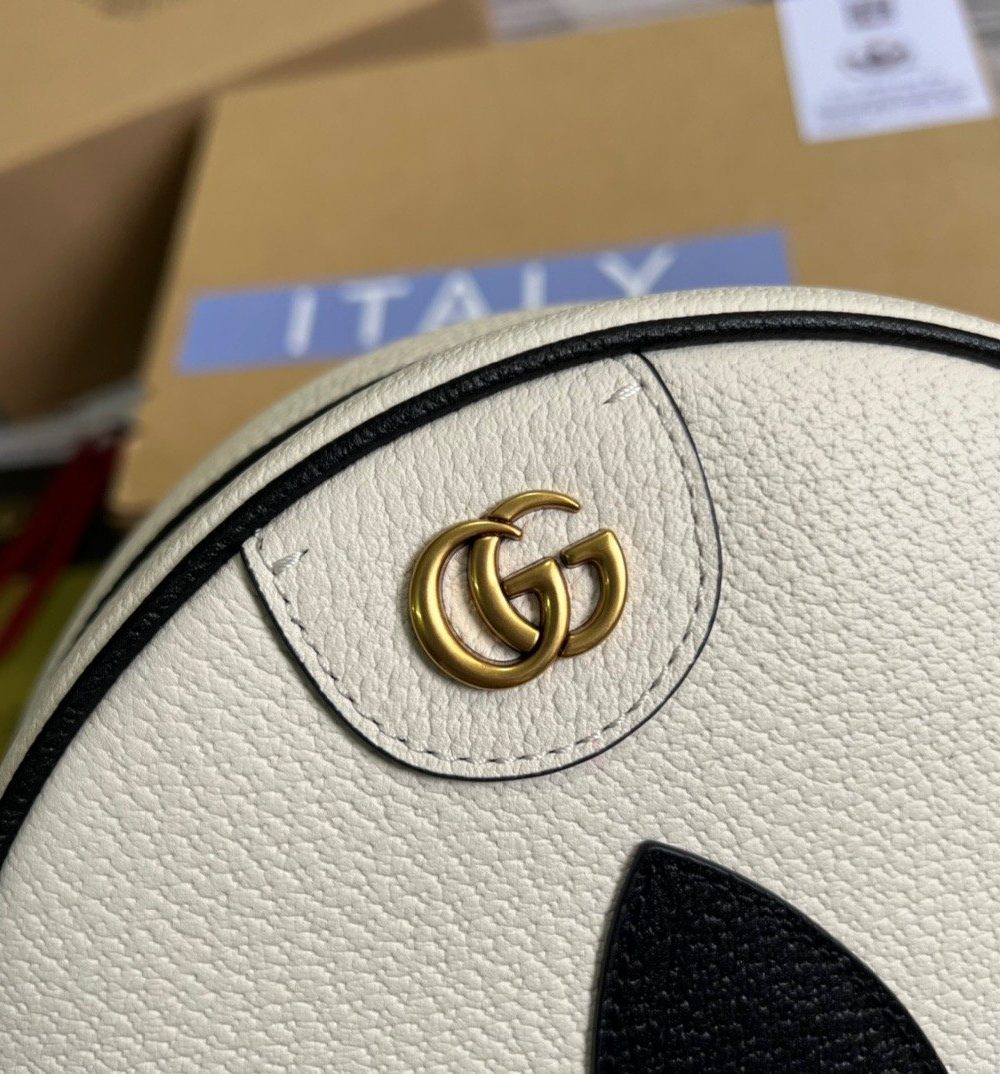 1:1 Replica Gucci x Adidas Ophidia Shoulder Bag White For Women, Women's Bags 8.6in/22cm GG 702626 DJ24T 8847