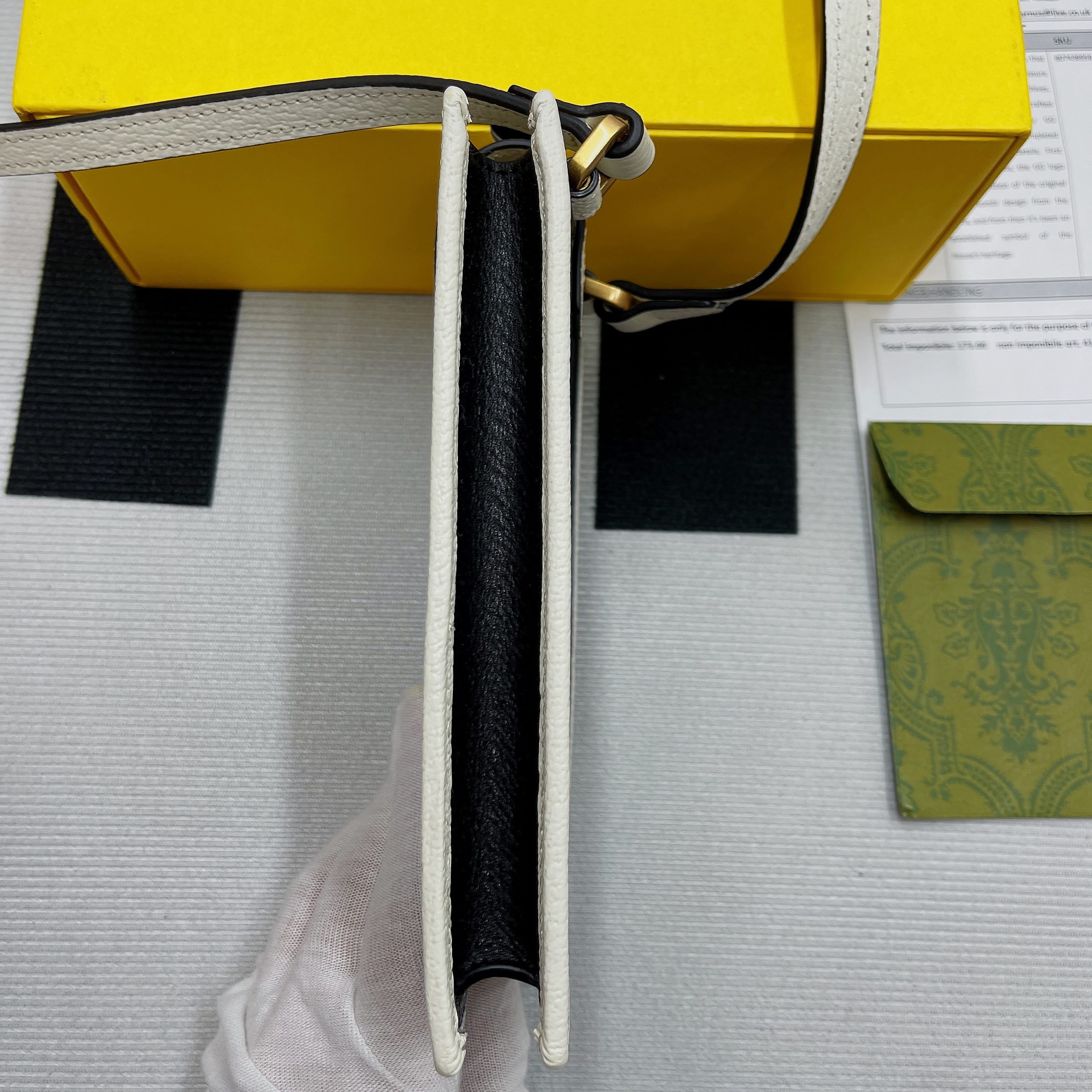 1:1 Replica Gucci x Adidas Phone Case Black For Women, Women's Bags 7.3in/18cm GG - Image 12