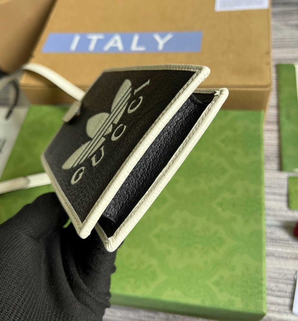 1:1 Replica Gucci x Adidas Phone Case Black For Women, Women's Bags 7.3in/18cm GG‎