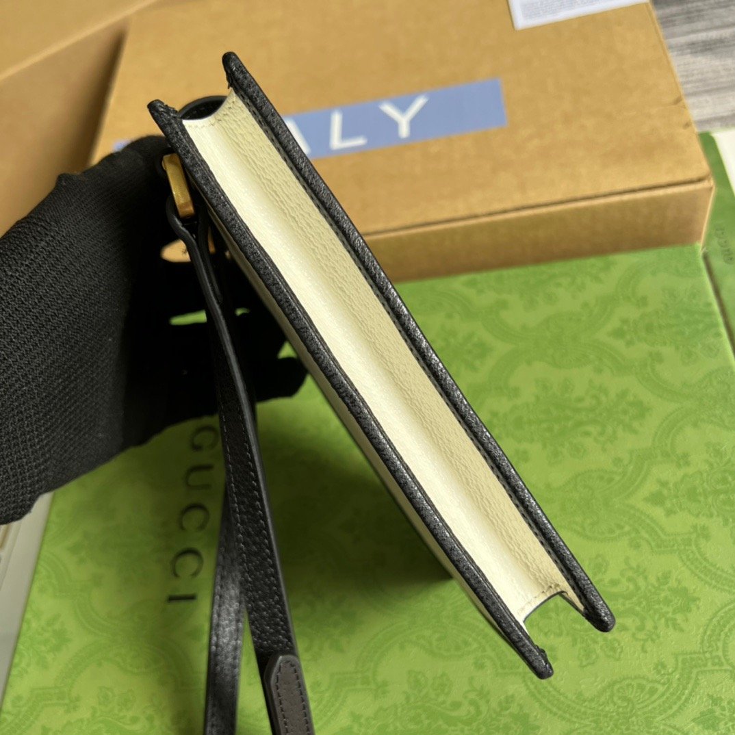 1:1 Replica Gucci x Adidas Phone Case White For Women, Women's Bags 7.3in/18cm GG - Image 8