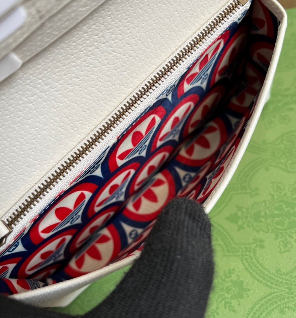 1:1 Replica Gucci x Adidas Wallet With Chain Black For Women, Women's Bags 7.5in/19cm GG 621892 UZ3BG 1057