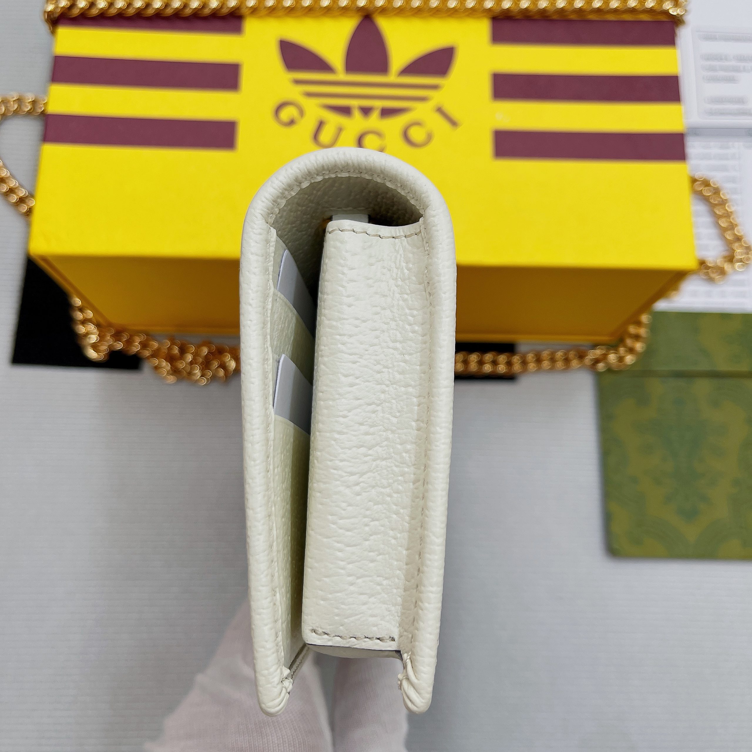 1:1 Replica Gucci x Adidas Wallet With Chain Red For Women, Women's Bags 7.5in/19cm GG 621892 UZ3BG 6484 - Image 11