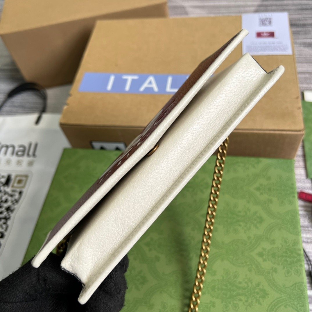 1:1 Replica Gucci x Adidas Wallet With Chain Red For Women, Women's Bags 7.5in/19cm GG 621892 UZ3BG 6484 - Image 4