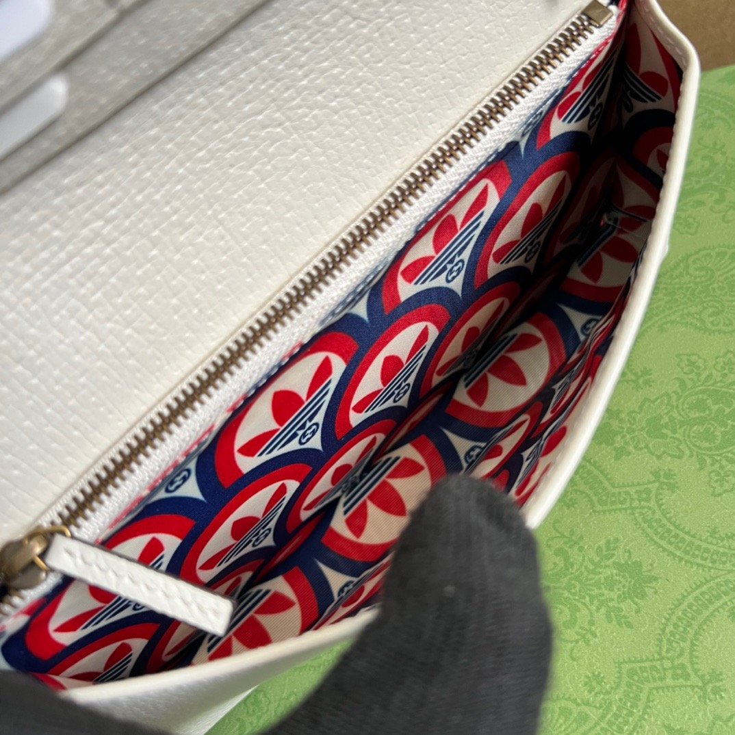 1:1 Replica Gucci x Adidas Wallet With Chain Red For Women, Women's Bags 7.5in/19cm GG 621892 UZ3BG 6484 - Image 5