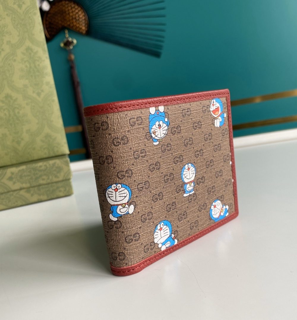 1:1 Replica Gucci x Doraemon Bi-Fold Wallet For Men, Men's Wallets 11cm/4.3in GG