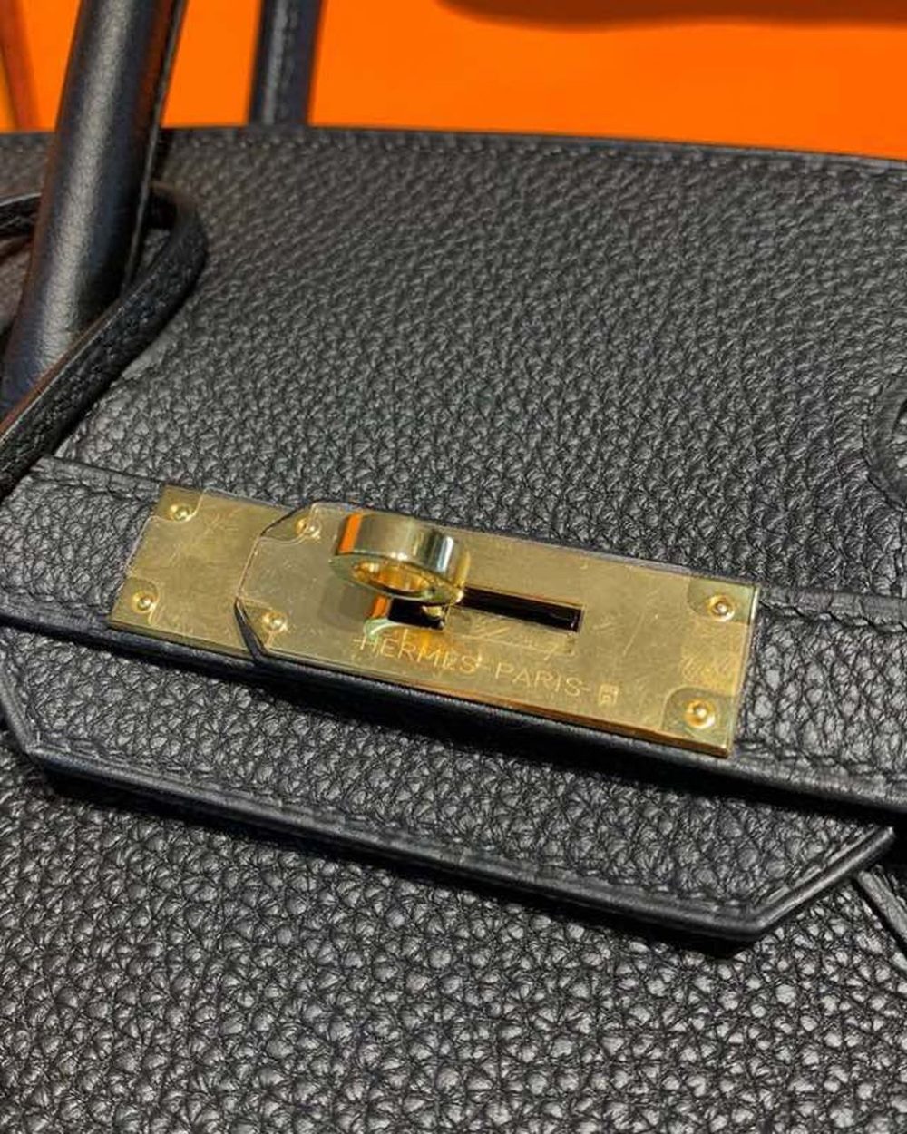 1:1 Replica Hermes Birkin Black For Women Gold Toned Hardware 9.8in/25cm