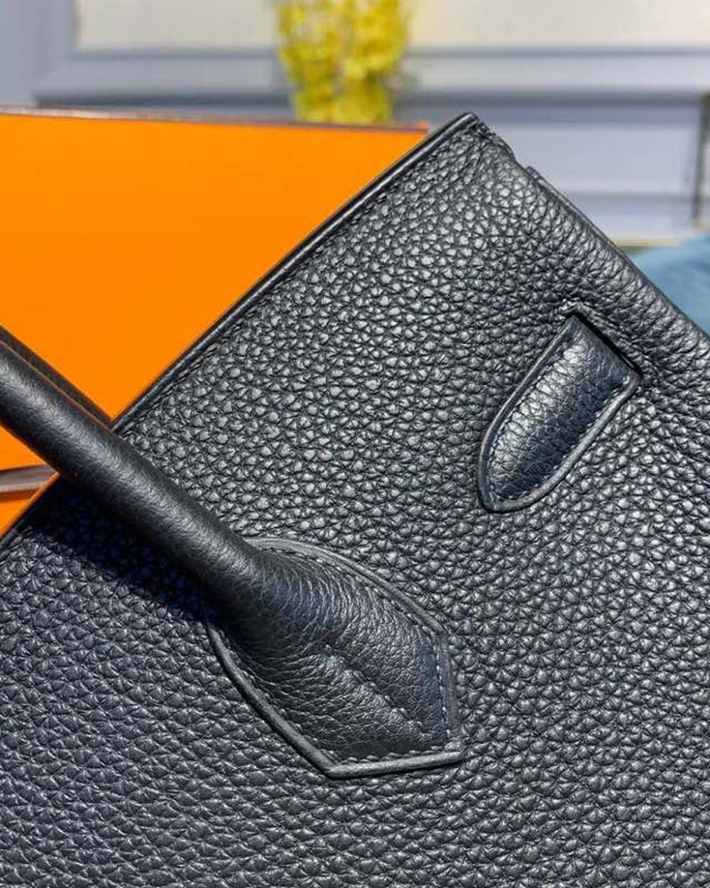 1:1 Replica Hermes Birkin Black For Women Gold Toned Hardware 9.8in/25cm