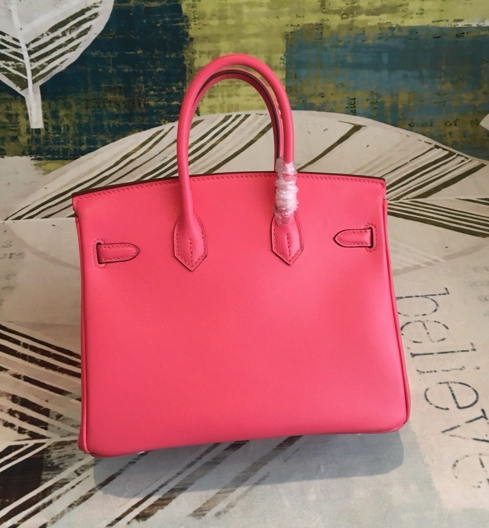 1:1 Replica Hermes Birkin Dark Pink For Women Gold Toned Hardware 9.8in/25cm