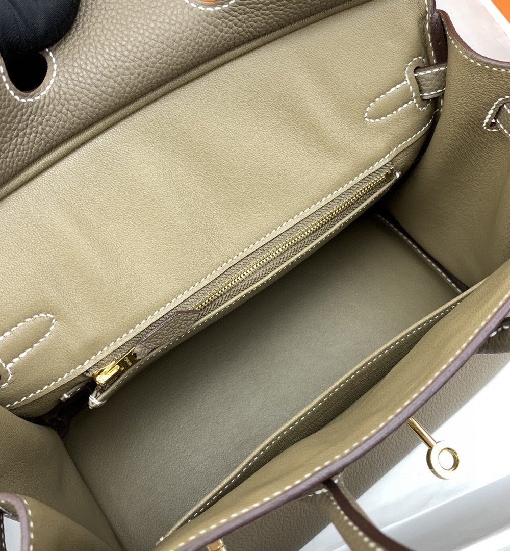 1:1 Replica Hermes Birkin Nata Swift Brown For Women Gold Toned Hardware 10in/25cm