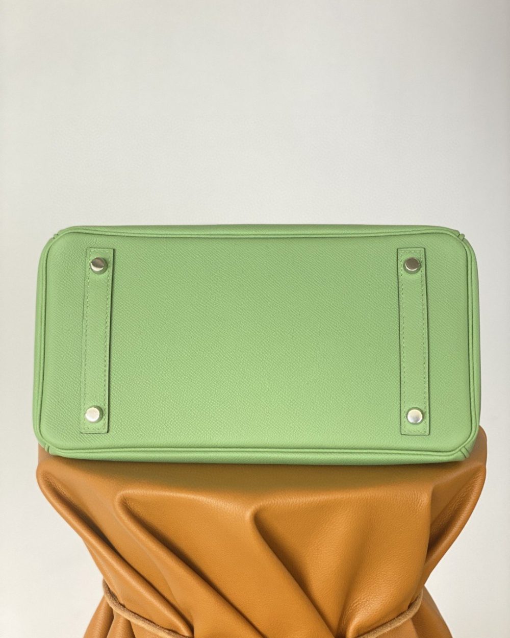 1:1 Replica Hermes Birkin Nata Swift Green For Women Silver Toned Hardware 10in/25cm