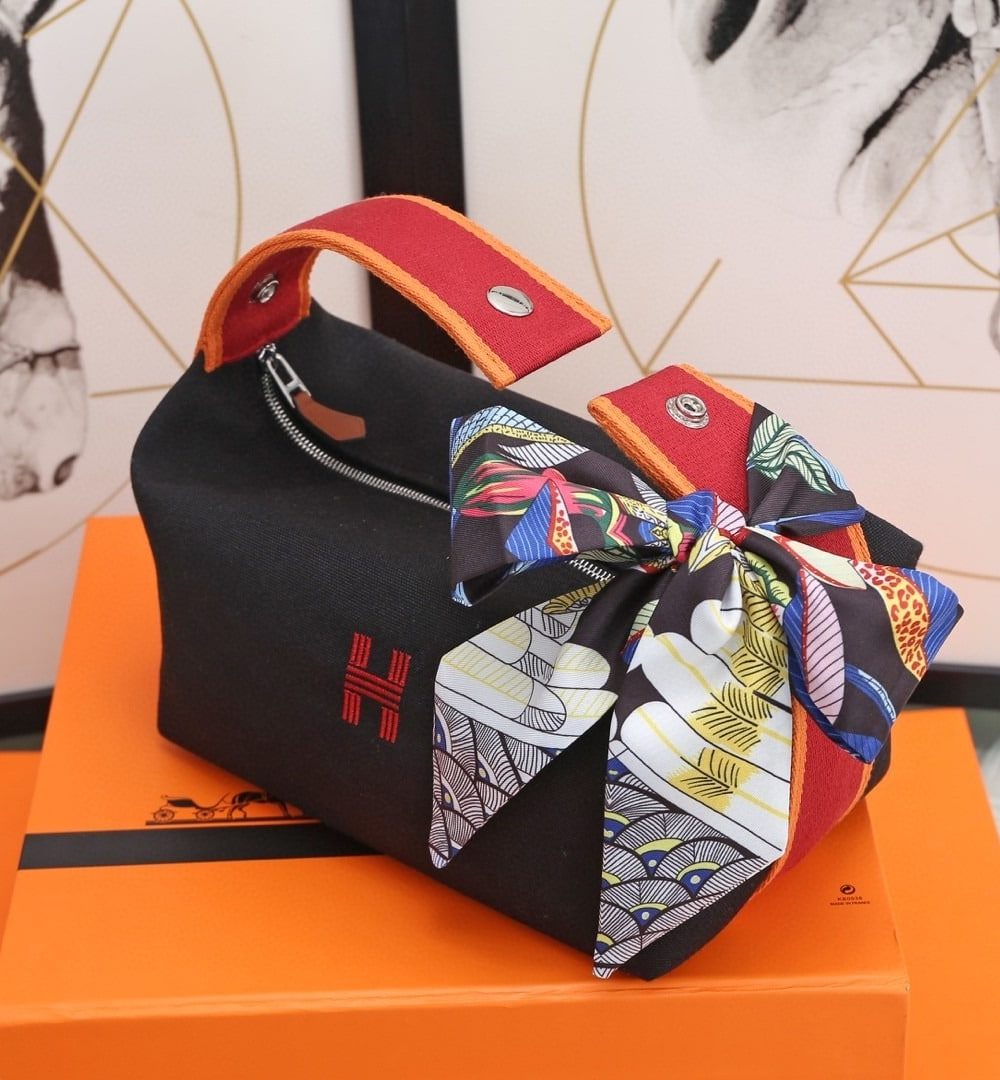 1:1 Replica Hermes Bride A Brac Case Black Bag For Women, Women's Handbags, Shoulder Bags 9.8in/25cm