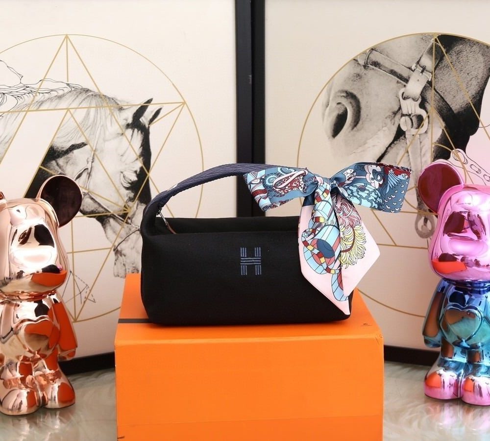 1:1 Replica Hermes Bride A Brac Case Black Bag For Women, Women's Handbags, Shoulder Bags 9.8in/25cm