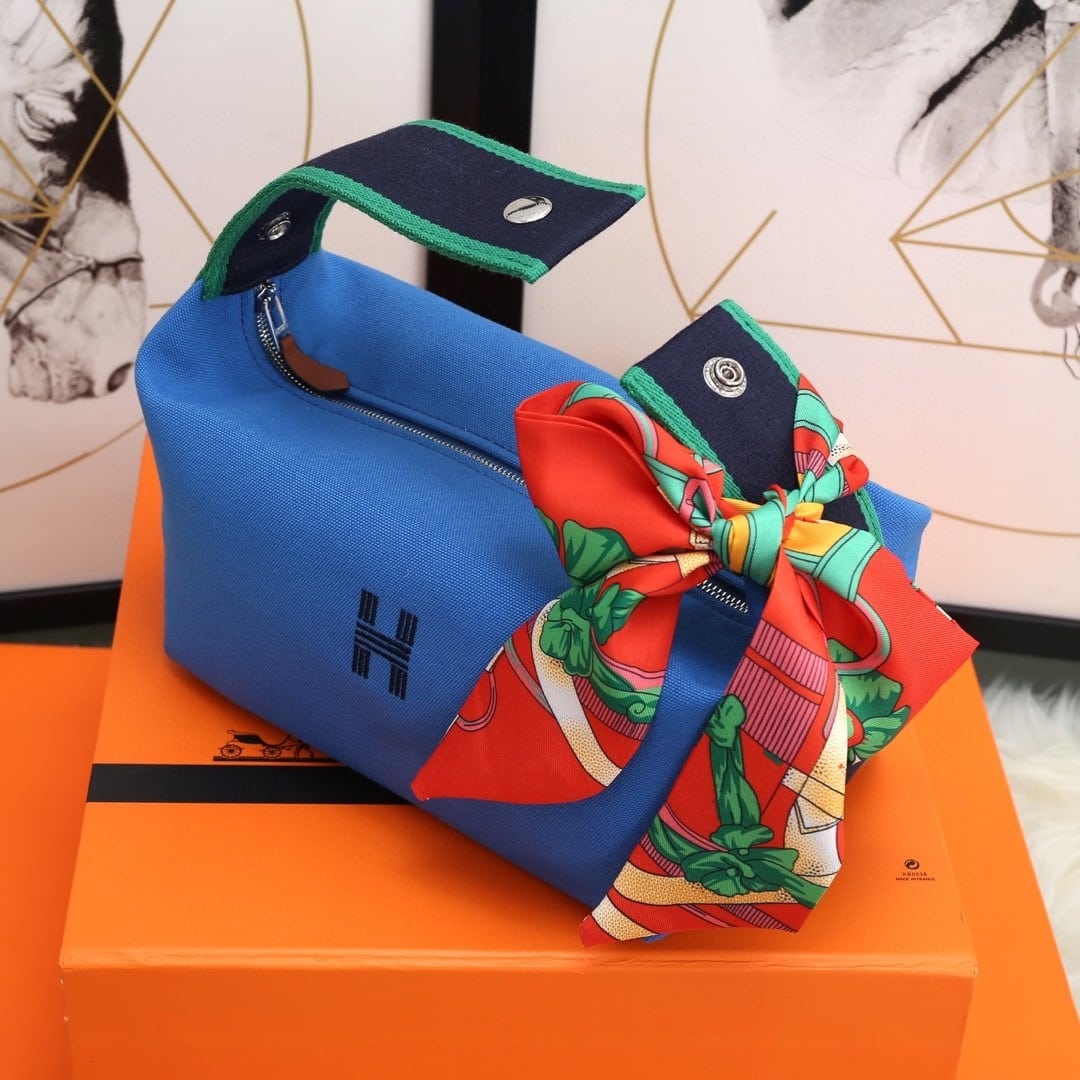 1:1 Replica Hermes Bride A Brac Case Blue Bag For Women, Women's Handbags, Shoulder Bags 9.8in/25cm - Image 7