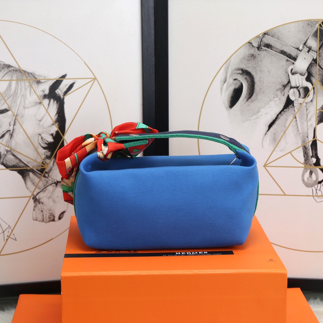 1:1 Replica Hermes Bride A Brac Case Blue Bag For Women, Women's Handbags, Shoulder Bags 9.8in/25cm - Image 5
