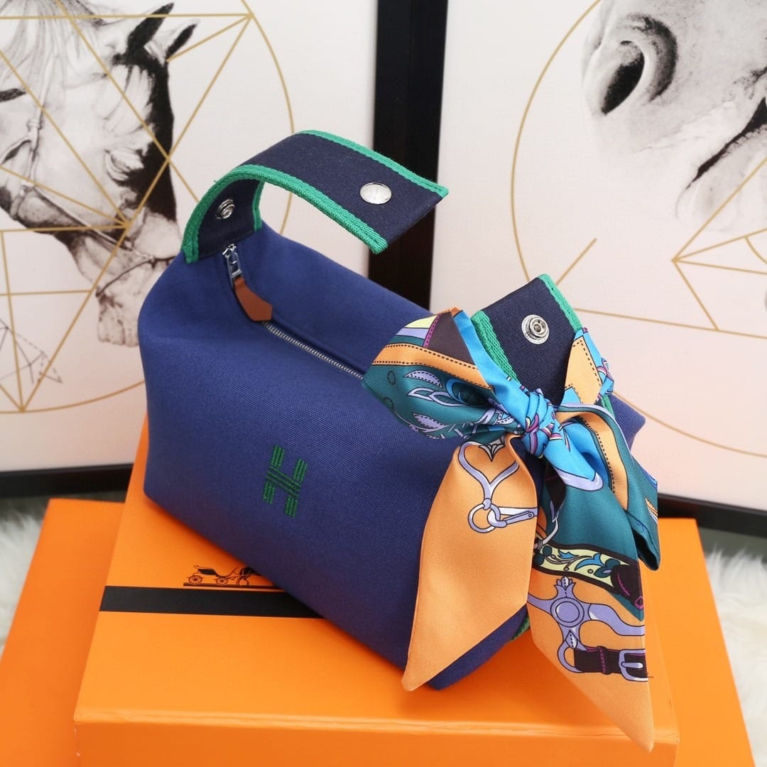 1:1 Replica Hermes Bride A Brac Case Dark Blue Bag For Women, Women's Handbags, Shoulder Bags 9.8in/25cm - Image 2