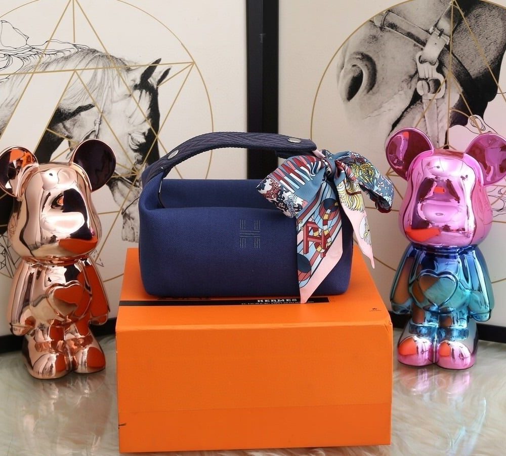 1:1 Replica Hermes Bride A Brac Case Dark Blue Bag For Women, Women's Handbags, Shoulder Bags 9.8in/25cm