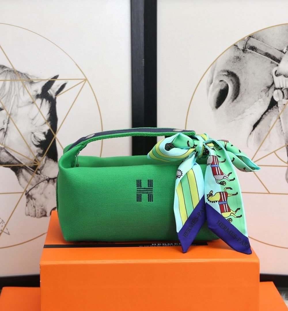 1:1 Replica Hermes Bride A Brac Case Green Bag For Women, Women's Handbags, Shoulder Bags 9.8in/25cm