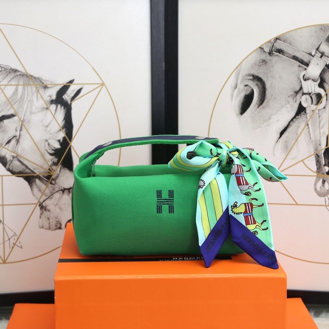 1:1 Replica Hermes Bride A Brac Case Green Bag For Women, Women's Handbags, Shoulder Bags 9.8in/25cm