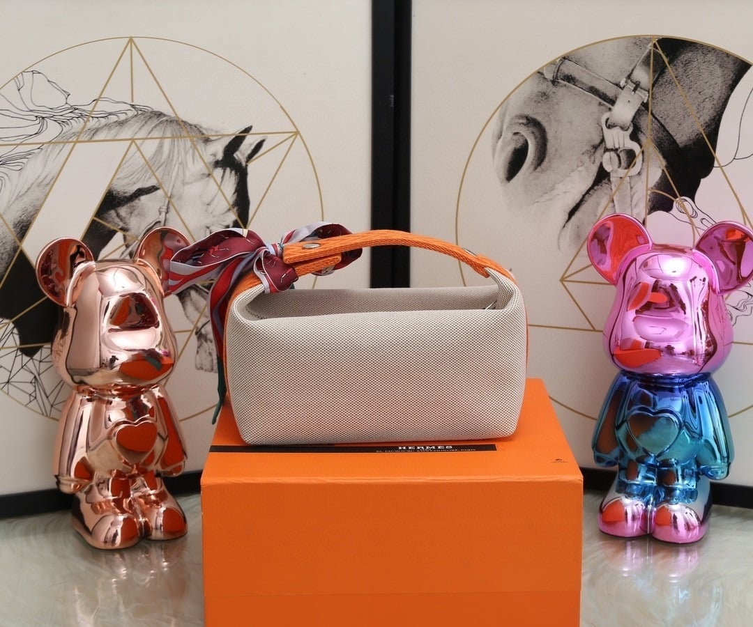 1:1 Replica Hermes Bride A Brac Case Grey Bag For Women, Women's Handbags, Shoulder Bags 9.8in/25cm - Image 9