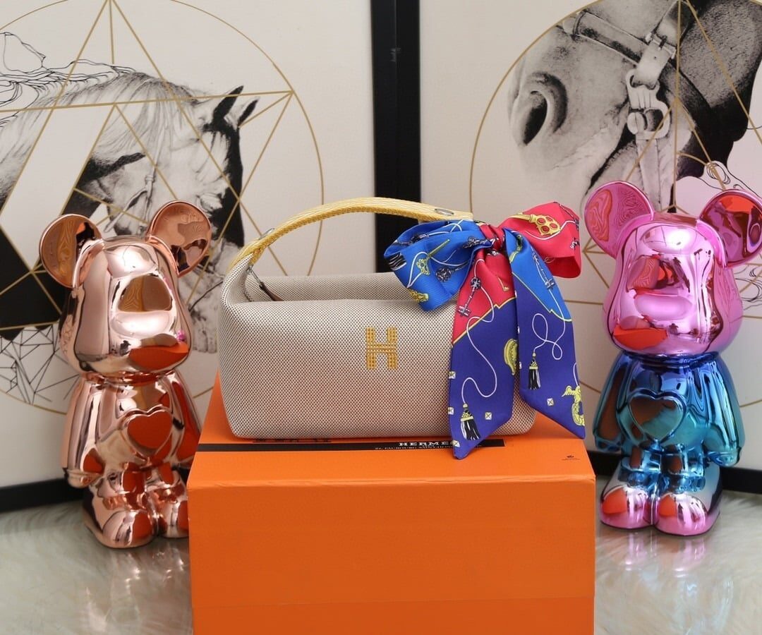 1:1 Replica Hermes Bride A Brac Case Grey Bag For Women, Women's Handbags, Shoulder Bags 9.8in/25cm